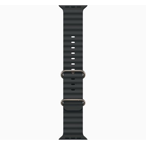 Apple Watch Series Ultra 2 49mm Natural Titanium Case with Black Ocean Band One Size